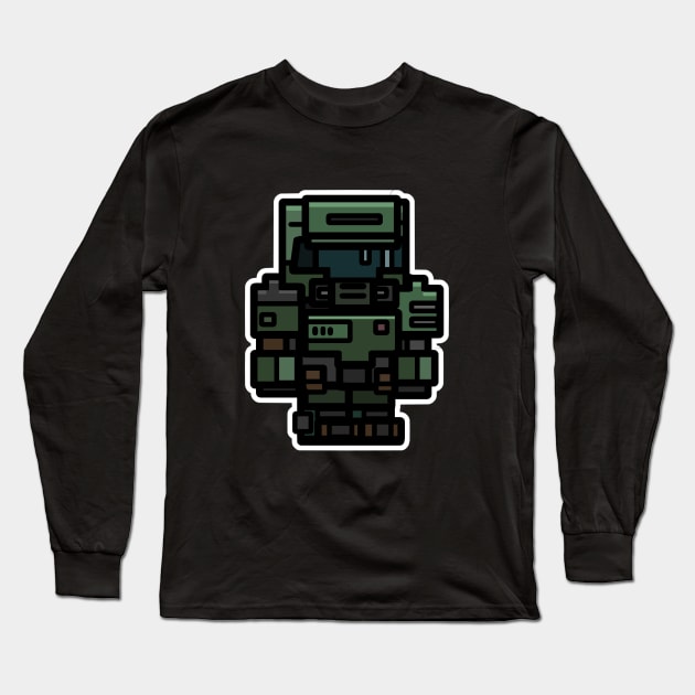 Blocky Slayer Long Sleeve T-Shirt by Shwowsh Inc